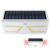 Outdoor Solar Powered LED Light, Motion Sensor, Super Bright, Waterproof, 3 Lighting Modes, Simple White Black Design, with Polycrystalline Solar Panel, for Yard, Garden and Street Lighting