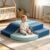 OUTLANE Climbing Toys for Toddlers, Foam Climbing Blocks, Indoor Climb & Crawl Playset, 4-Piece Set, Blue