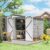 Outsunny 4.6′ x 9′ Steel Outdoor Storage Shed Waterproof Lean-to White