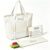 OUTUO 3 Pcs Empty Mahjong Bags Set for Tiles and Racks, 20×14 Inch Canvas Mahjong Carry Tote with Zipper Tile Pouch & Drawstring Rack Pusher Storage Sleeves