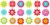 Outus 45 Pieces Flowers Cut-Outs Springtime Blooms Cutouts Versatile Classroom Decoration Cutouts with Glue Point Dots for Bulletin Board School Spring Summer Theme Party, 5.9 x 5.9 Inch (Pack of 2)