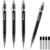 Outus 4 Pack Black Metal Mechanical Pencils, 0.5 mm Leads – Non-slip Grip, Retractable, Includes Refills for Drafting Sketching & Illustration Supplies