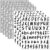 Outus 576 Pcs 8 Sheets Letters Stickers Vinyl Alphabet Number Decals Back to School Supplies for Water Bottles Cups Mailbox Scrapbooking Bulletin Board Classroom Decor(Black, White,1 Inch)