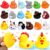 Outus Assorted Rubber Duck Bulk, 2.3 Inch Floater Duck, Bath Toy Assortment for Prize Party Favors Birthdays Gifts Decor(18)