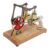 OVAQUIXI Stirling Engine Model, Glass Alcohol Lamp, Zinc Alloy, Mirror Gold, Low Noise, Physical Science Educational Toy for Kids Birthday Gift Classroom Demonstration
