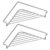 Over Sink Corner Drying Rack Stainless Steel Sponge Holder Dish Drainer