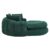 Oversized Oval Upholstered Bean Bag Sofa, Lazy Sofa with 3 Large Pillows and 2 Small Pillows, Wrap Around Backrest for Adults, Chenille Fabric Lazy Floor Bean