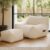 Oversized Striped Corduroy Bean Bag Chair with Ottoman for Adults, 41.7″ Large Lazy Floor Sofa Set with Side Pocket & Carry Handle, Anti-Slip Bottom Comfy Bean Bag Lounge Chair,