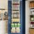 Over The Door Pantry Organizer, 8-Tier Over The Door Organizer with Adjustable Baskets, Metal Hanging Spice Rack for Pantry Organizers and Storage, Suitable for Kitchen Laundry Room & Bathroom, White