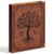 Ovesmusl PU Leather D Ring Binder, 1 Inch Brown Tree