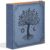 Ovesmusl PU Leather D Ring Binder, 2 Inch Blue Tree