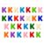 OVRUNS 26Pcs K Large Letter Beads with Horizontal Hole Colorful Acrylic Big Chunky Alphabet Beads for Jewelry Making Keychains Bag Charm Crafts Party Decor