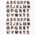 OVRUNS 52PCS A-Z Letter Beads Horizontal Hole Acrylic DIY Alphabet BagCharm