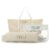 Oweisong 3 in 1 Mahjong Tiles Bags Set Tiles and Racks Storage Tote Handbag Mahj Embroidered Carry Travel Bag with Clear Tile Bag
