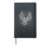 Owl Drawings Vitruvian man in a circle Hardcover Journal, Black