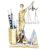 Owlgift Lady of Justice Pen Holder, Sliver Justitia Resin Pencil Cup Desk Organizer, Scales & Sword Legal Office Decor Gift for Lawyer Judge Prosecutor, 7.9″ Tall (5.0″ W x 2.2″ D)