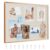 OWLKELA Golden Aluminum Framed Fabric Cork Board 30 x 20 Inch Oatmeal
