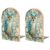 Owl Spring Flowers Turquoise Wood Bookend for Shelves 1 Pair