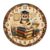 Owl Wall Clock, Fanciful Educational Books Glasses Back to Campus Brown Quiet Wall Clock for Bedroom Office Classroom Study Room Decor 11.6×11.6 Inches