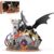 OWNONE 1 Dragon Building Set with Dice Tower, 919 PCS Flaming Medieval Castle Building Blocks Set, Fantasy Model Kit Home Decor, Birthday Gift for Adults Teens Kids Boys 8+