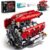 OWNONE 1 V8 Engine Model Kit that Runs, 1370PCS 8-Cylinder Engine Building Blocks Set with Motor, Build Your Own Visible Working Model Car Engineering Block Kit, STEM Toy for Adults Kids Gifts