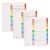 Oxford OneStep Binder Dividers, Dividers for 3 Ring Binder, Monthly Divider Sets, 12 Tabs, Jan-Dec, Customizable Table of Contents, Reversible Multicolor Tabs, 24 Sets (89401), Pack of 8