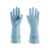 Ozoeyra 1 Pair Silicone Dishwashing Gloves – Waterproof Reusable Rubber Gloves with Non-Slip Grip – Household Cleaning Gloves for Kitchen, Bathroom, and General Home Tasks -Blue(S)