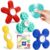 OZULER Silicone Sensory Fidget Spinner for Kids and Adults, Quiet Textured Fidget Toys with Soft Silicone Surface, Sensory Toys 4 Pack, Calm Focus Toy for Classroom, Office and Travel