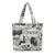 Ozuxouey Newspaper Print Quilted Tote Bag for Women, Travel Shoulder Bags