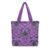 Ozuxouey Purple Halloween Damask Tote Bag, Large Quilted Purse for Women
