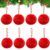 Pack of 30 Fluff Ball Decorations, Soft and Fluffy, Perfect for DIY Crafts, Home Decor, Fireplace Mantels, Wall Decorations, Parties, and Christmas Tree Decorations(Red)