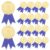 PACKOVE 30 Sets Embossing Seal Stickers for Certificates and Medals with Strong Adhesion, Elegant Blue Paper and Ribbon Material, Versatile Diploma Medal Stickers a Variety