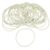 PACKOVE White Rubber Bands for Office and Home Use, Sturdy Binding Elastic Bands Comfortable Touch, Easy to Use and Multi-function for Organizing Files and Supplies