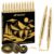 Pagather Gold Acrylic Paint Markers, 12 Pack Dual Tip with Fine and Brush Tip Pens for Rock Painting, Canvas, Wood, Glass, Fabric, DIY Crafts, Art Supplies