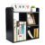 PAG Desktop Shelf Freestanding Wood Small Bookshelf Desk Supplies Organizers and Accessories Storage Display Rack Office Decor for Women, Black