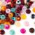 PAGOW 100pcs Acrylic Large Hole Pop Beads, 13.8×6.9mm Mix Color Hair Beads with 4.8mm Hole, Round Craft Bead Hair Jewelry Accessories for Women Bracelets Necklaces DIY