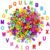 PAGOW 200pcs Chunky Letter Beads, Colorful Bubble Alphabet Beads for Crafts