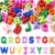 PAGOW 50pcs Chunky Letter Beads, Colorful Bubble Alphabet Beads for Crafts