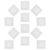 Painting Boards 10x10cm Square White Mini 15pcs Cotton Canvas Panels