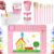 Painting Station Paint Brush Cleaner 20″X16″ Silicone Paintings Mat with Cup and Paint Holder 10 Paintings Brushes Children’s Painting Set Art Supplies for Kids Back to School Gifts DIY Crafts (Pink)