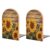 Paint Wooden Board Sunflower Wooden Bookends for Shelves