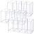 Pajean 3 Pack Acrylic Pen Pencil Holders 4 Compartments Clear Pencil Pen Holder Organizer Makeup Brush Holder Acrylic Pencils Organizer Cup for Office Home Supplies Desk Accessories