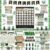 Pajean Classroom Calendar Pocket Chart Set with Cards Welcome Seasons Festival Weather Pocket Chart for Classroom Decoration Back to School Homeschool Teacher Supplies (greenery, 203 Pcs)