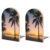Palm Trees & Beach Sunset Wood Book Ends Heavy Weighted Bookends