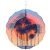 Palm Tree Sunset Wind Spinner 10in 3D Metal Hanging Outdoor Garden Decor