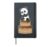 Panda with Birthday Cake Hardcover Journal, Black