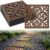 Pangda 16 Pcs Rubber Stepping Stones Outdoor Garden Walkway, 12 x 12 Inch Heavy Duty Pathway Pavers Retro Decorative Stepping Stones for Outside Landscaping Yard Lawn Path (Cross Square,Copper)