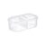 Pantry & Drawer Spice Organizer, Clear PP Storage Bin with Flip Lid for Kitchen Countertops and Cabinets