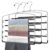 Pants Hangers 3 Pieces,5 Tier Closet Organizers and Storage Clothes Hanger,Hangers Space Saving with Swing Arm,Multiple Metal Hanger Clothes Organization for Pants Trousers Jeans Leggings Slacks