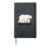 Papa Bear With Two Cubs Polar Bear Dad Hardcover Journal, Black